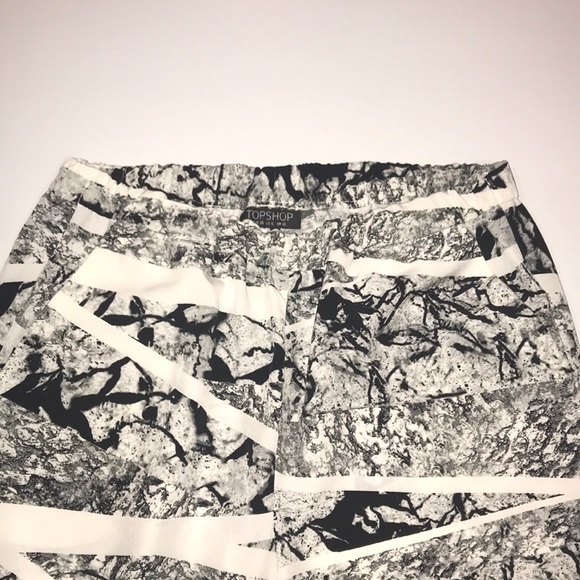 TOPSHOP black/white elastic waisted & ankle pant - Picture 6 of 8